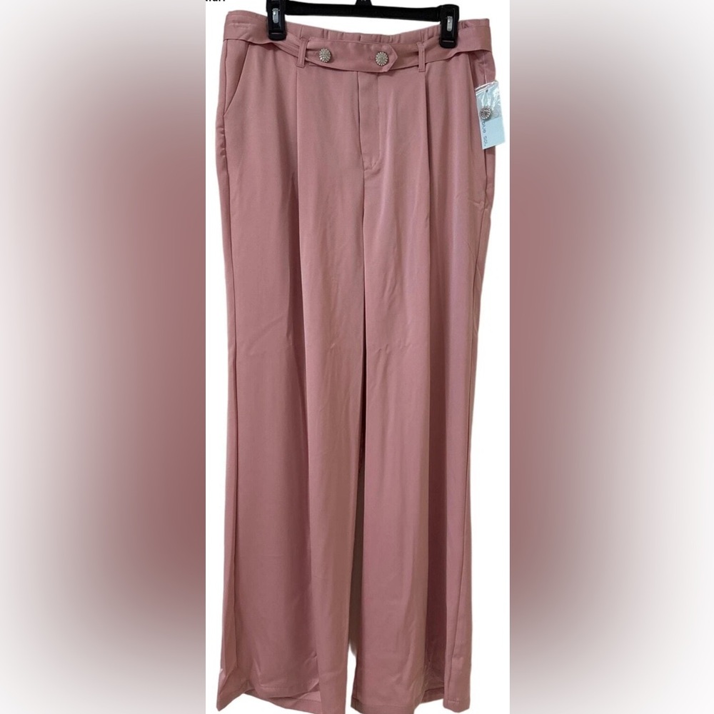 Elegant Blush Pink satin with bling crystal blue